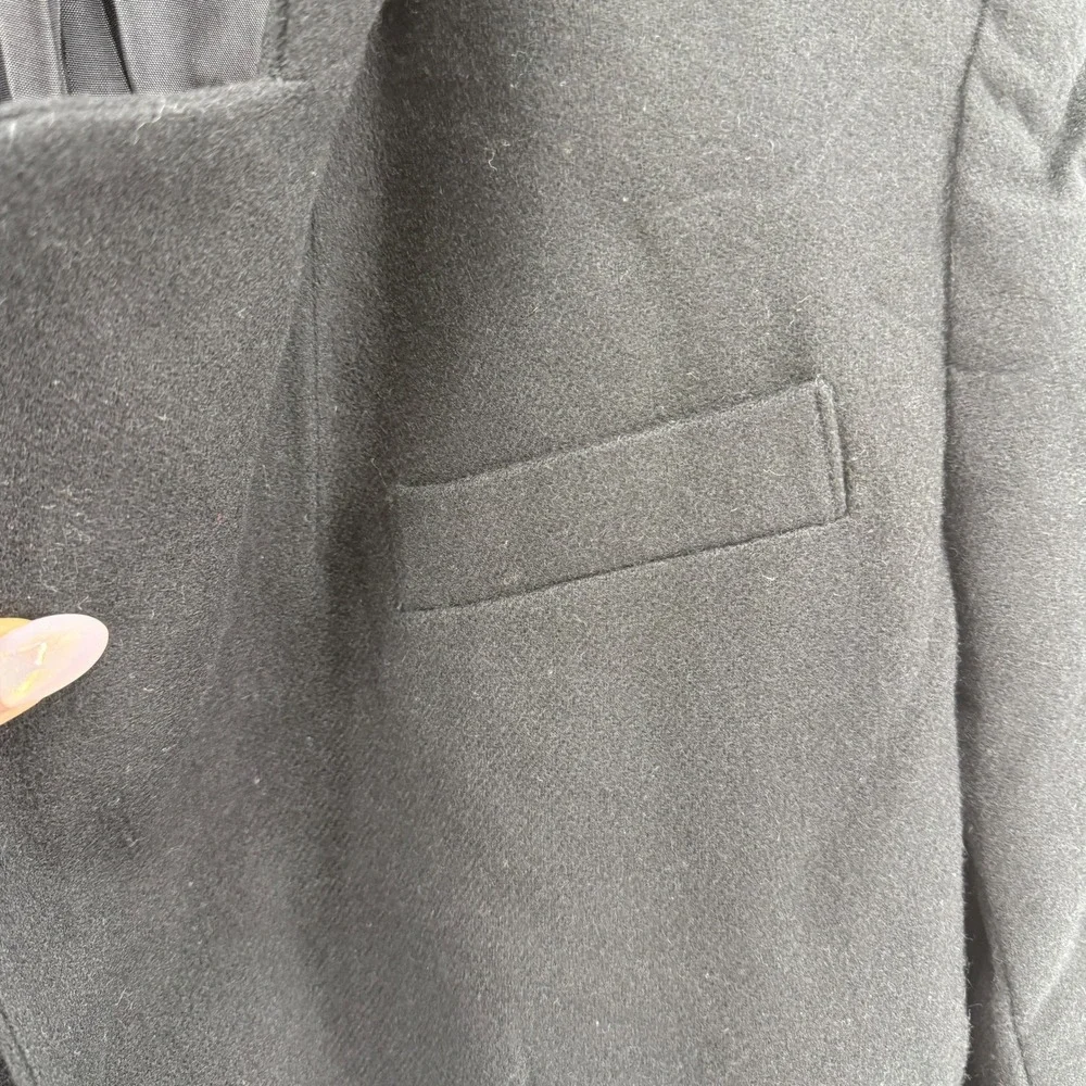 Vtg. Bridgewater Classics 100% Wool‎ Blazer Black Gold Buttons Jacket Womens 12